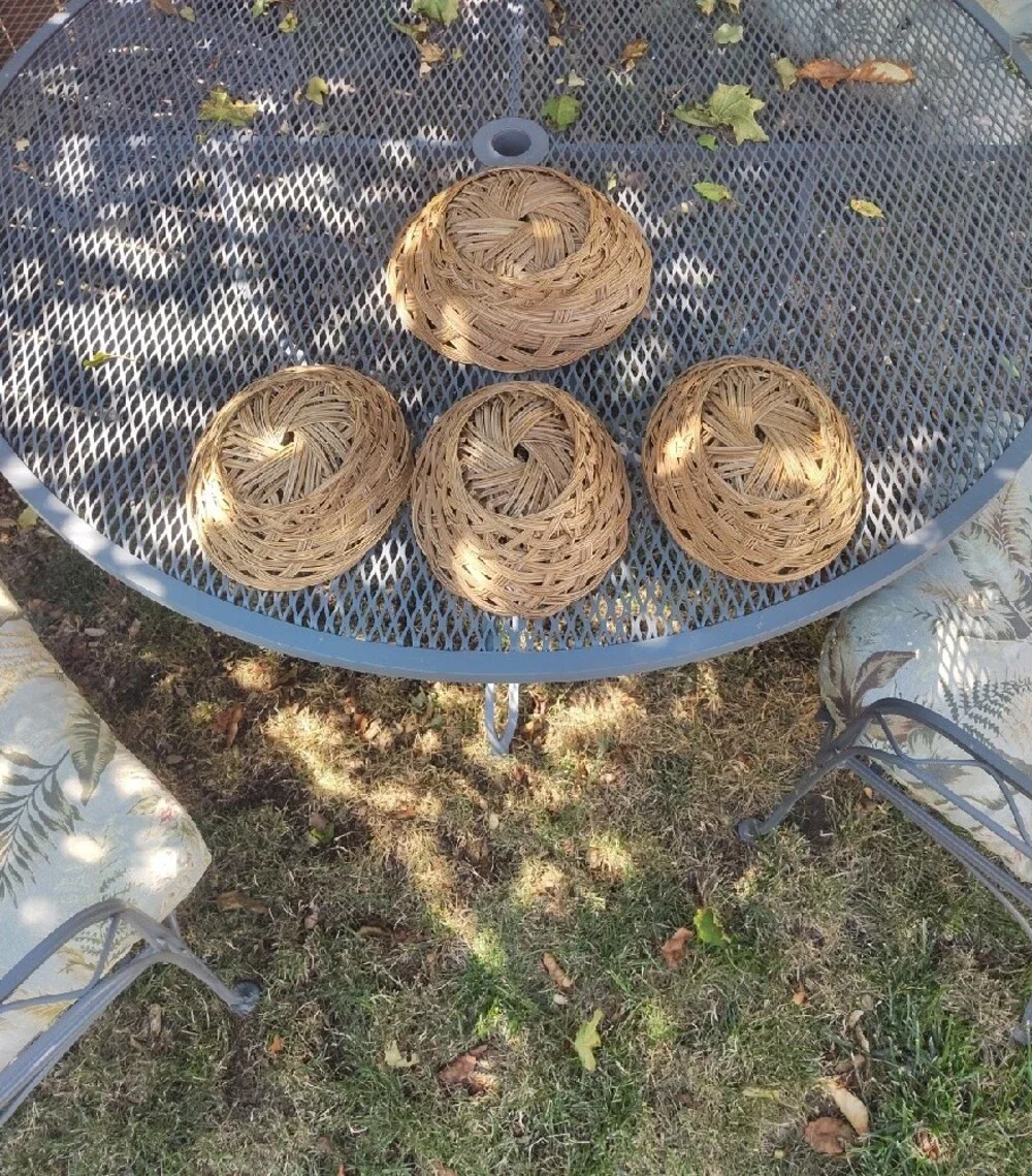 Vintage Natural Woven Nesting Basket Set - Neutral Tan Home Accents